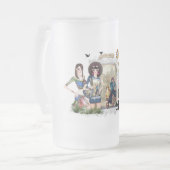 Trendy Fashion Modelle Mattglas Bierglas (Vorderseite Links)