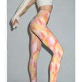 Trendy Fashion Modern Light Pink Yellow Gefärbte K Leggings
