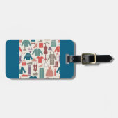 Trendy Fashion Pattern Stilvolle Kleidung Grafik Gepäckanhänger (Vorderseite horizontal)