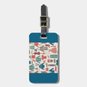 Trendy Fashion Pattern Stilvolle Kleidung Grafik Gepäckanhänger (Vorderseite vertikal)