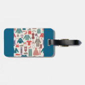 Trendy Fashion Pattern Stilvolle Kleidung Grafik Gepäckanhänger (Rückseite horizontal)