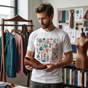 Trendy Fashion Pattern Stilvolle Kleidung Grafik T-Shirt