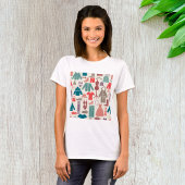 Trendy Fashion Pattern Stilvolle Kleidung Grafik T-Shirt