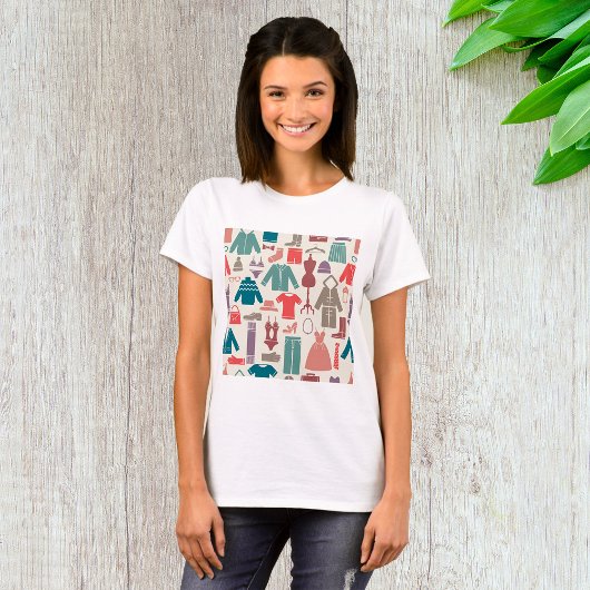 Trendy Fashion Pattern Stilvolle Kleidung Grafik T-Shirt