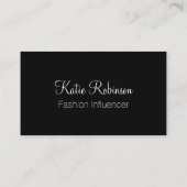 Trendy Fashion Social Media Influencer Visitenkarte (Rückseite)
