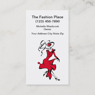Trendy Fashion Theme Visitenkarte