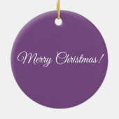 Trendy Fashionista-Mode-Weihnachtsdekor lila Keramik Ornament (Hinten)