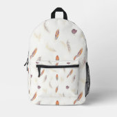 Trendy Feathers Luxury Boho Collection Bedruckter Rucksack (Vorderseite)