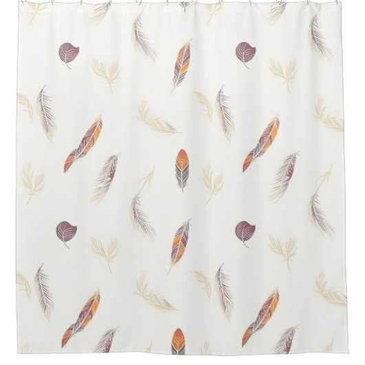 Trendy Feathers Luxury Boho Collection Duschvorhang (Vorderseite)