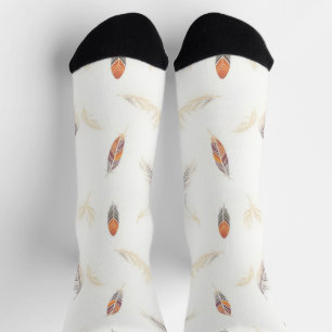 Trendy Feathers Luxury Boho Collection Socken