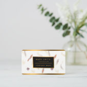 Trendy Feathers Luxury Boho Collection Visitenkarte (Stehend Vorderseite)