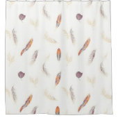Trendy Feathers Luxus-Boho-Kollektion Duschvorhang (Vorderseite)