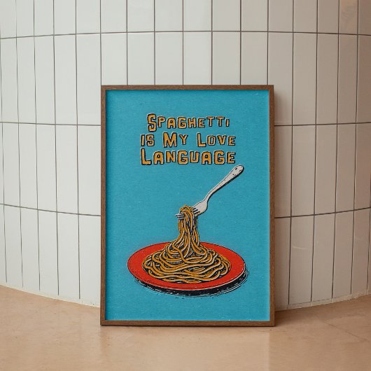 Trendy Feinschmecker Quote Spaghetti Poster