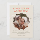 Trendy Festive Faith Weihnachtsgrüßen Feiertagskarte (Vorderseite)