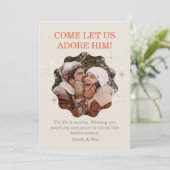 Trendy Festive Faith Weihnachtsgrüßen Feiertagskarte (Stehend Vorderseite)