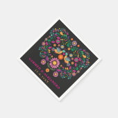 Trendy Fiesta Mexican Blume Pattern Wedding Party Serviette (Ecke)