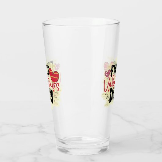 Trendy First Valentinstag Glas (Links)