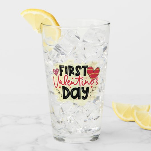 Trendy First Valentinstag Glas (Vorderseite Ice)