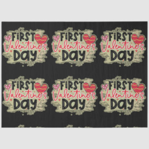 Trendy First Valentinstag Seidenpapier