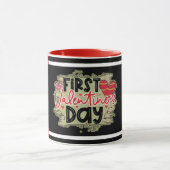 Trendy First Valentinstag Tasse (Zentrum)