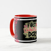 Trendy First Valentinstag Tasse (Vorderseite Links)