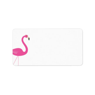Trendy Flamingo Address Label Adressaufkleber