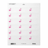 Trendy Flamingo Address Label Adressaufkleber (Vorne)