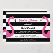 Trendy Flamingo Bridal Dusche Einladung (Vorne/Hinten)