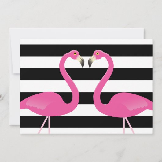 Trendy Flamingo Engagement Party Einladung (Rückseite)