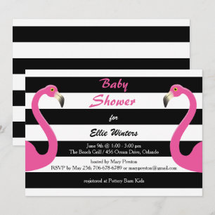 Trendy Flamingo Kinderdusche Einladung