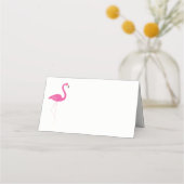 Trendy Flamingo Klappte Platzkarten (Vorderseite)