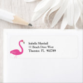 Trendy Flamingo Return Address Label (Insitu)