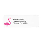 Trendy Flamingo Return Address Label (Vorne)
