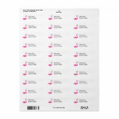Trendy Flamingo Return Address Label (Vorne)