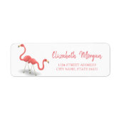 Trendy Flamingos, White Address Label (Vorne)