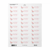Trendy Flamingos, White Address Label (Vorne)