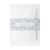 Trendy Floral Blue & White Custom Wedding Einladungsbanderole (Vorderseite Beispiel)