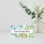 Trendy Floral Business Cards Visitenkarte (Stehend Vorderseite)