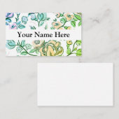 Trendy Floral Business Cards Visitenkarte (Vorne/Hinten)