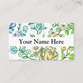 Trendy Floral Business Cards Visitenkarte