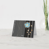 Trendy Floral Danky Card Dankeskarte (Rückseite)