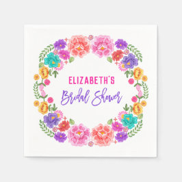 Trendy Floral Fiesta mexikanisches Brautparty Serviette
