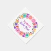 Trendy Floral Fiesta mexikanisches Brautparty Serviette (Ecke)