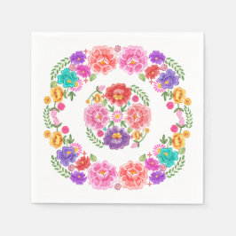 Trendy floral Fiesta Muster mexikanische Senorita Serviette