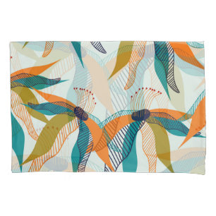 Trendy Floral: Handgezeichnete Skandinavier. Kissenbezug
