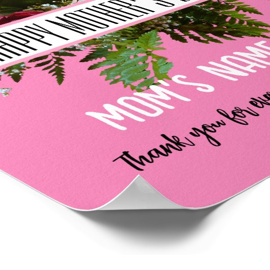 TRENDY FLORAL HAPPY MUTTER'S DAY POSTER (Ecke)