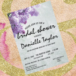 Trendy Floral Lilac Bloom Brautparty Einladung