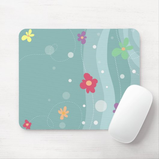 Trendy Floral Mousepad (Mit Mouse)