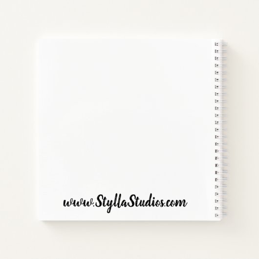 Trendy Floral Notebook Notizblock (Rückseite)