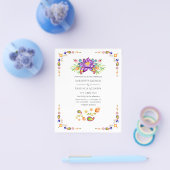 Trendy Floral Paisley Indian Wedding Flyer (Einzeln)